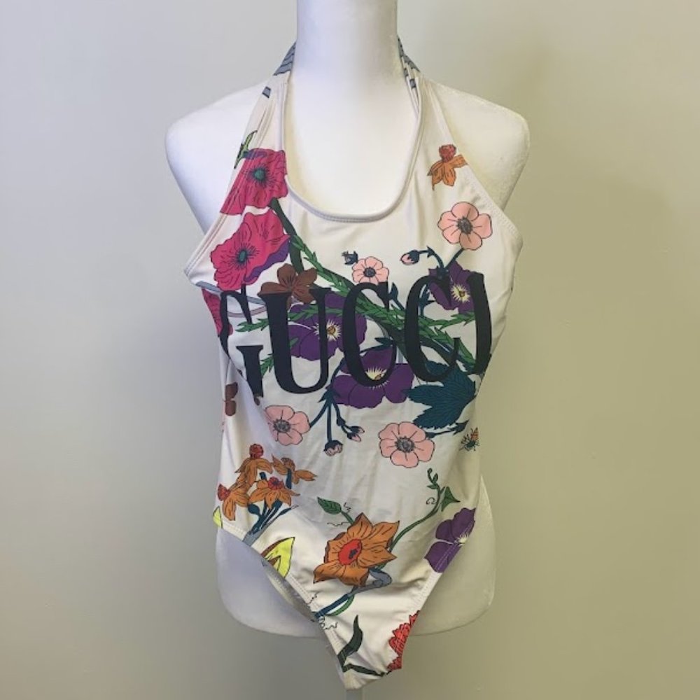 Gucci One-Piece Flower Swimsuit